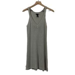 H&M Glitter Sleeveless Knit Dress - Gray - Small
